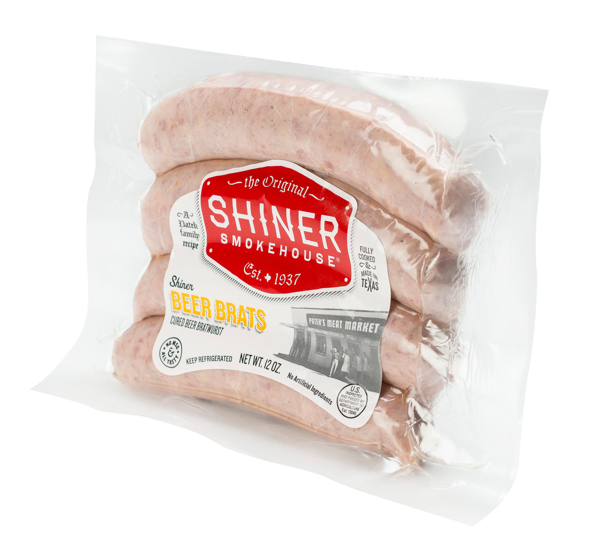 Shiner Smokehouse Beer Brats made with Shiner Bock Beer